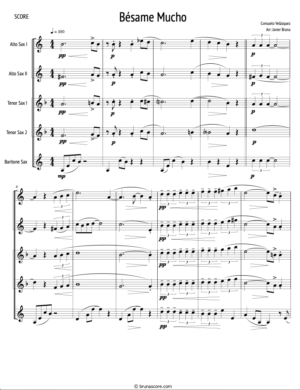BÉSAME MUCHO (Sax Quintet)